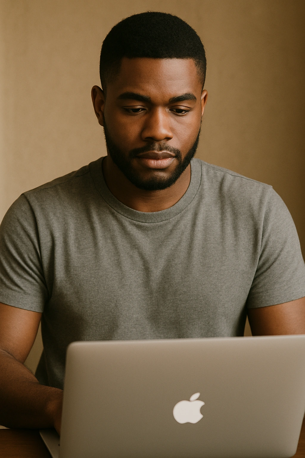 Student studying on a laptop